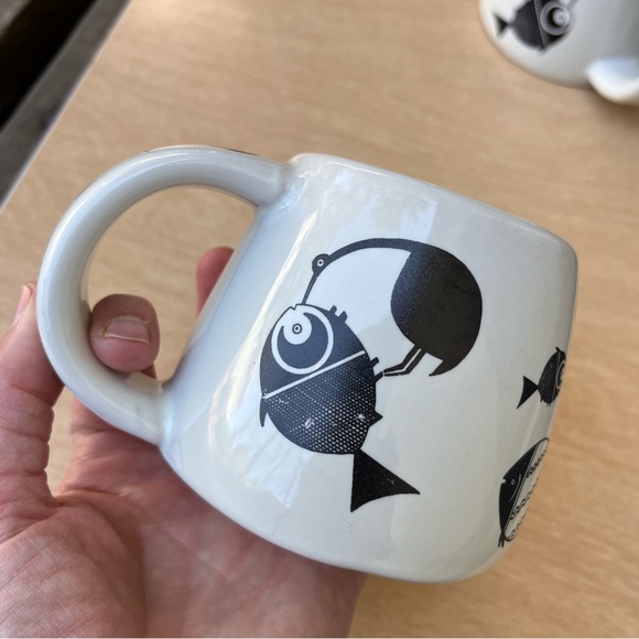 The Treasure Chest Vintage 1998 Mimbres Fish Mug Design #215 Set Of 2 - Picture 14 of 16